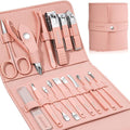 16 in 1 Nail Cutter Set Stainless Steel Nail Clippers Set With Folding Bag Manicure Cutter Kits Scissors Beauty Tool