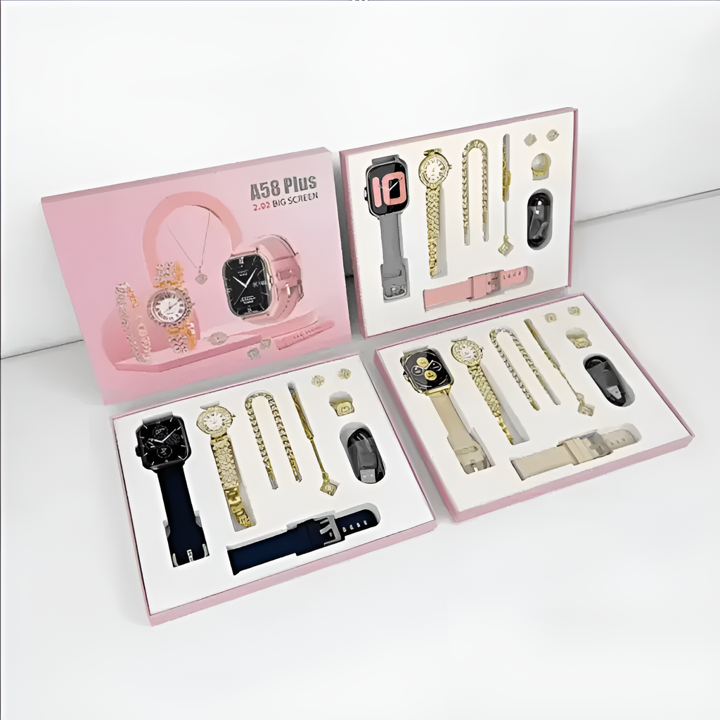 A58 Plus 6 in 1 - Smartwatch For Women | Best Quality Smart Watch For Girls | Perfect For Gift - Random Color