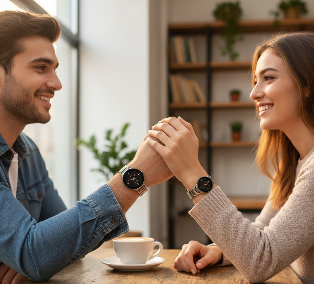 POSITIF Couple Watch – Elegant Matching His & Her Timepieces | Stylish Pair Gift For Lovers, Anniversary & Special Occasions