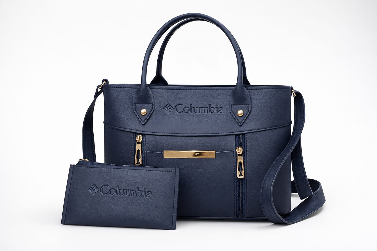 Luxe Signature 2-Piece Tote Handbag Set Black