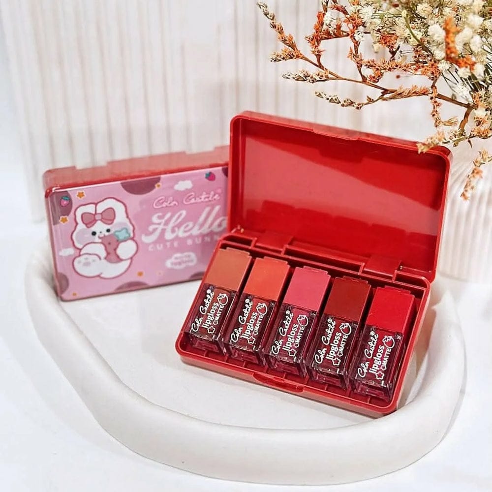 Color Castle Velvet Matte Long Lasting Lip Gloss Set – Pack of 5 - Multi Color