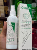 Green CeraVe Hair Removal Spray - Gentle Body Hair Eliminator Smooth Skin Depilatory Formula Easy Spray Skincare Product For Men And Women - 150ML