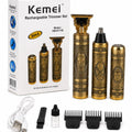 Kemei Km-6711B 3-In-1 Rechargeable Trimmer Set - Personal Care Product Designed For Grooming And Daily Shaving Routine