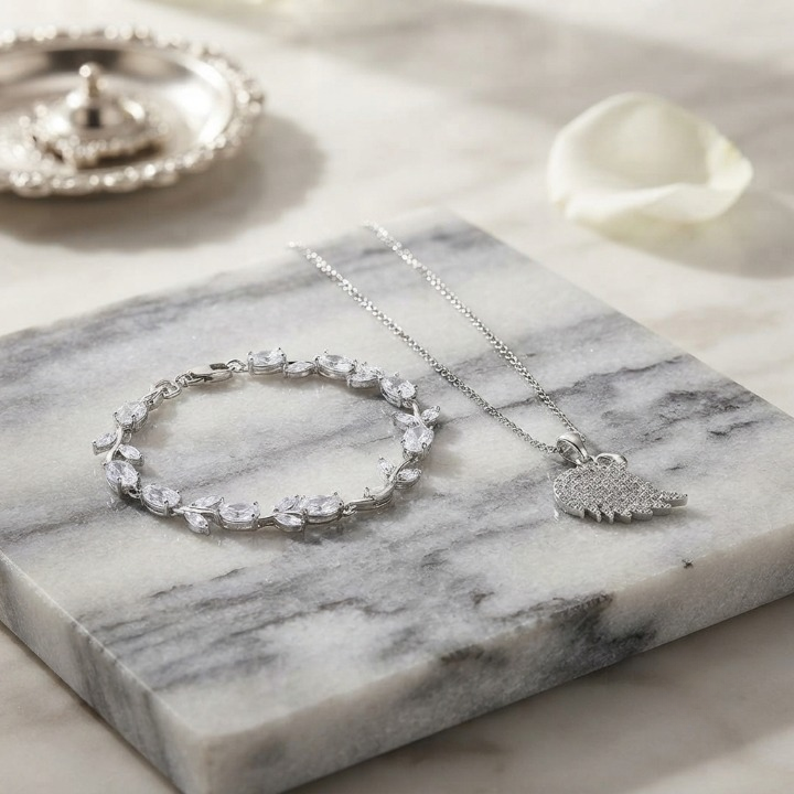 Tulip Bracelet With Swan Necklace Stainless Steel Durable Comfortable Stylish Affordable Practical Choice Reliable Performance