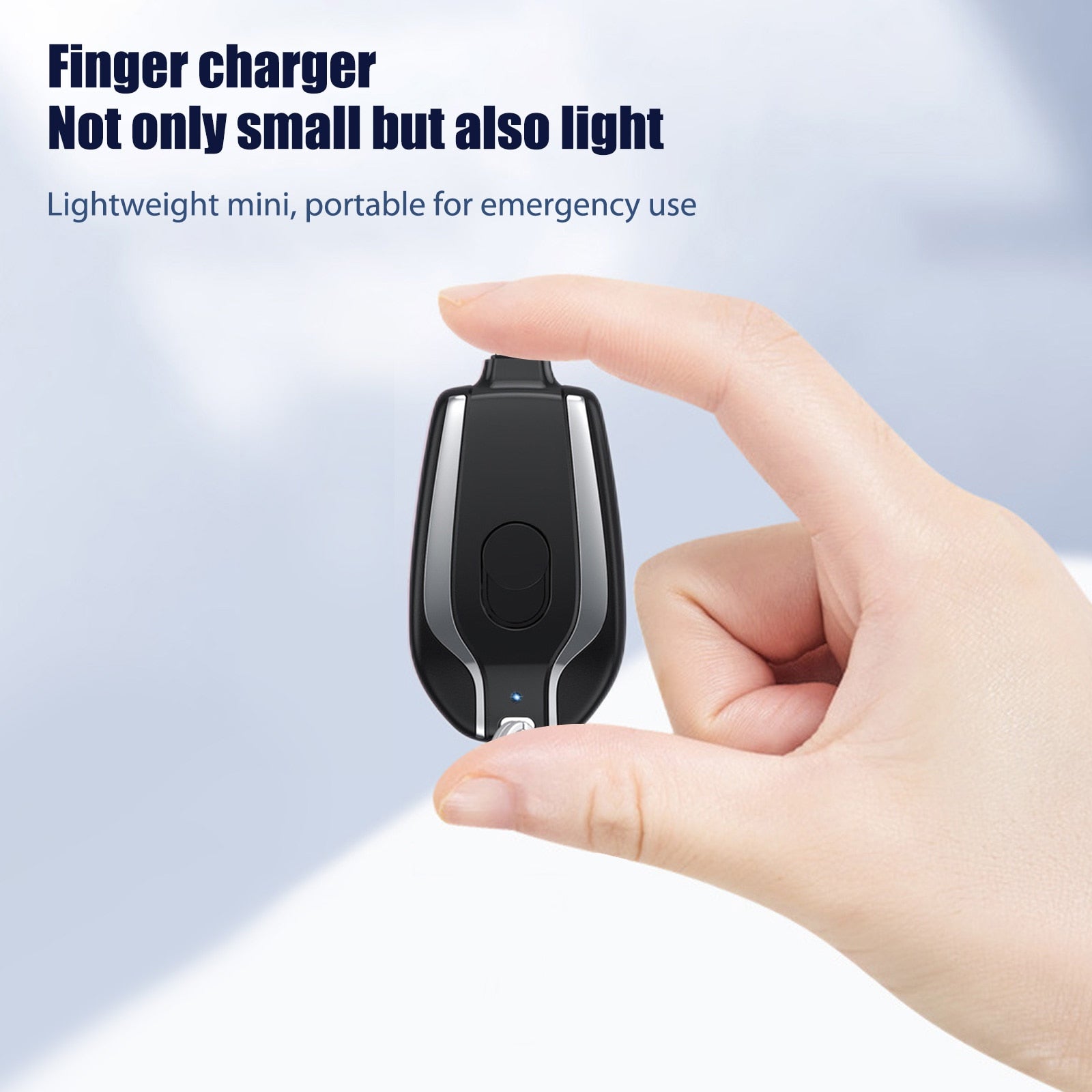 Mini Portable Keychain Phone Charger Emergency Power Banks Retractable Plug Power Fast Charging