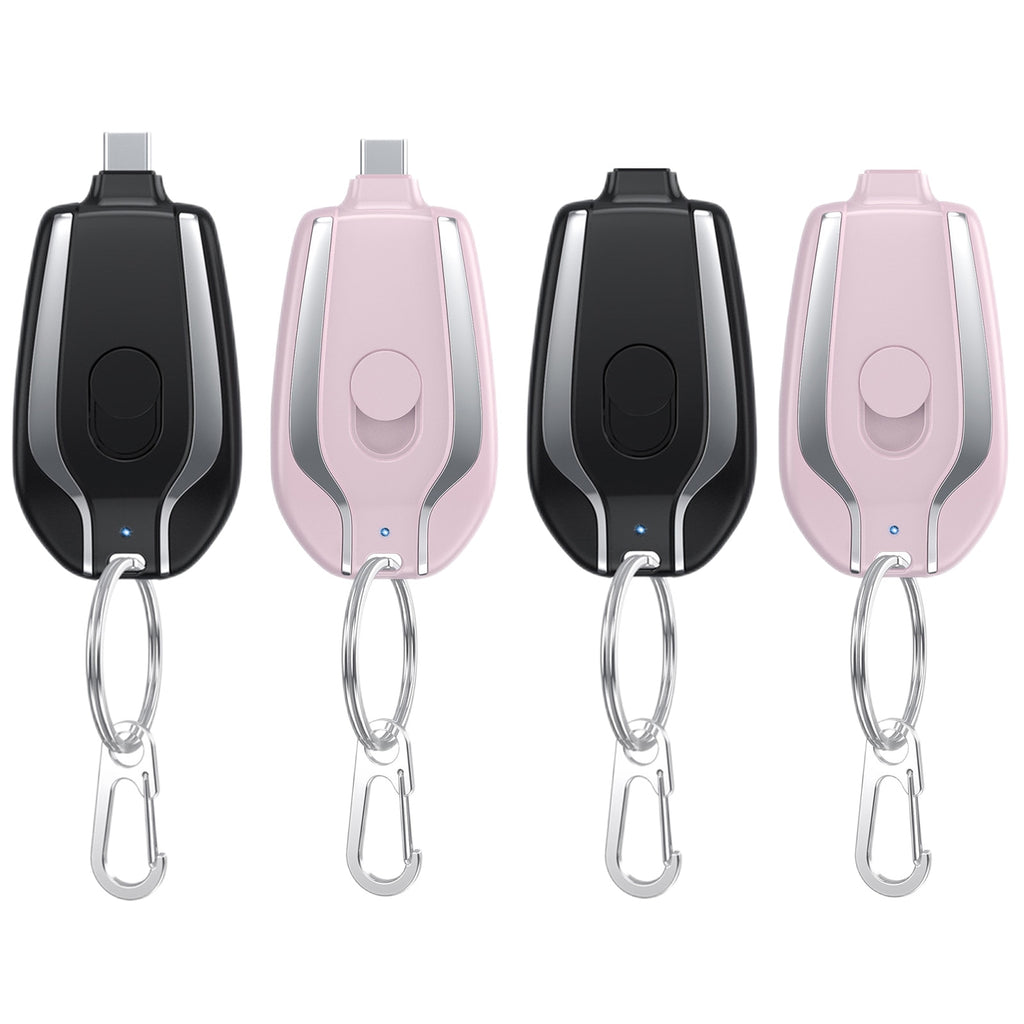 Mini Portable Keychain Phone Charger Emergency Power Banks Retractable Plug Power Fast Charging
