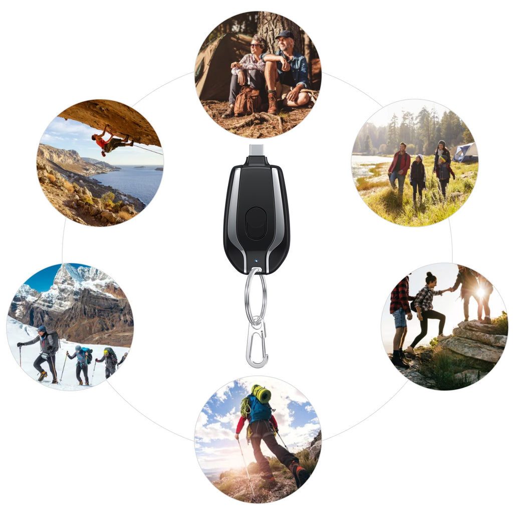 Mini Portable Keychain Phone Charger Emergency Power Banks Retractable Plug Power Fast Charging