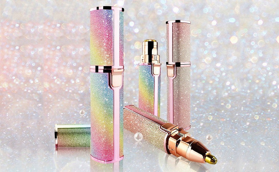 2in1 Electric Eyebrow Trimmer and Shaver Rechargeable Hair Remover for All Parts Use in Pen Flawless Hair Remover Rechargeable Painless Precision Eyebrow Trimmer and Eyebrow Razor Tool with LED Light for Face Lips Nose Chin Arm