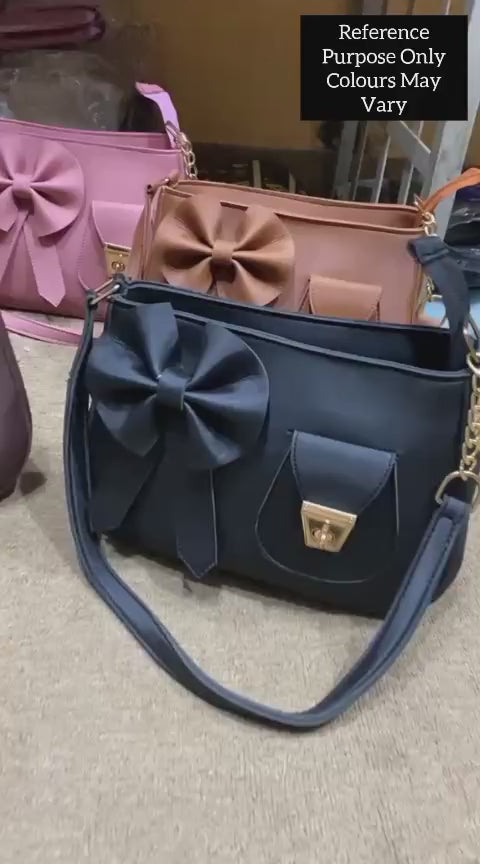 Bella Bow Shoulder Bag – Fashion Mini Handbag with Decorative Bow Design