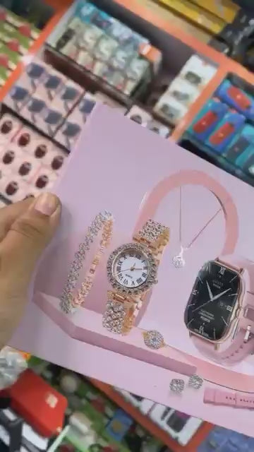 A58 Plus 6 in 1 - Smartwatch For Women | Best Quality Smart Watch For Girls | Perfect For Gift - Random Color